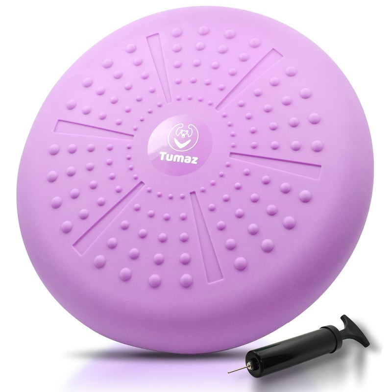 Tumaz Wobble Cushion - Wiggle Seat to Improve Sitting Posture & Stay Focused for Sensory Kids, Balance Disc to Relief Back Pain & Core Strength & Flexible Seating [Extra Thick, Pump Included] - Image 1